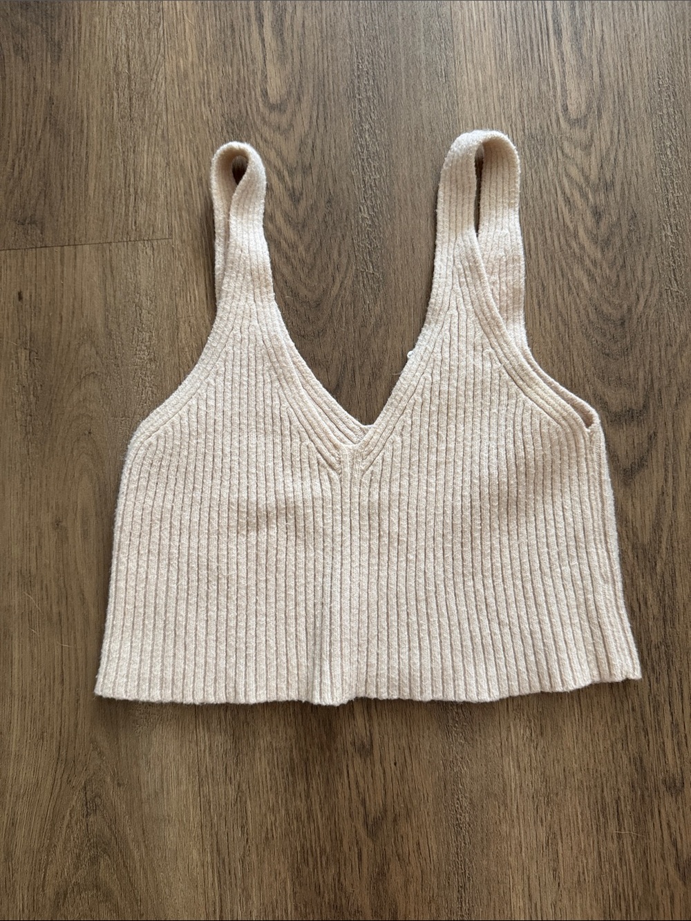 Soft stretchy knit crop top